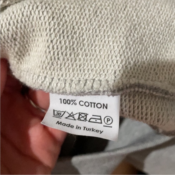 Dries Van Noten Bateau Neckline Sweatshirt with ribbon ties cinched sleeves gray - Picture 12 of 17